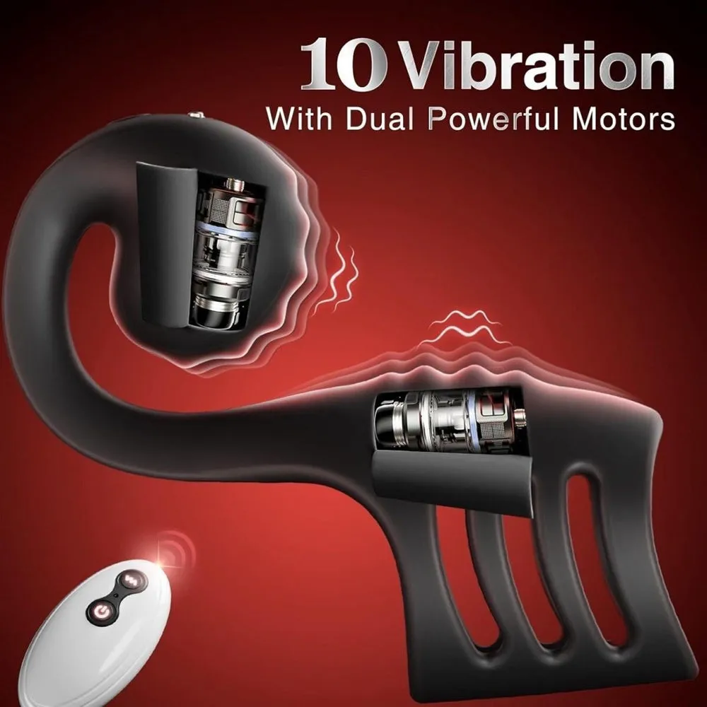 Remote Seahorse Vibrating Penis Ring