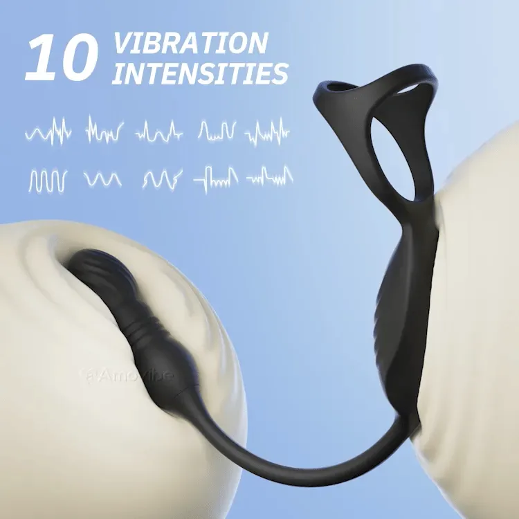 Remote Thrusting Prostate Massager with 10 Vibrating Functions