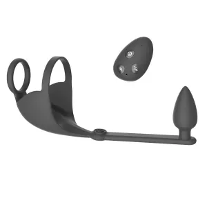 Remote Vibrating Penis Ring with Anal Plug