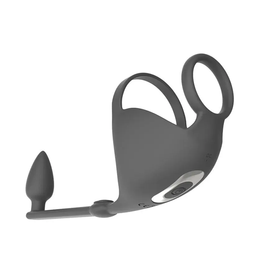 Remote Vibrating Penis Ring with Anal Plug