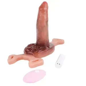 Remote Vibrating Realistic Dildo Grinder