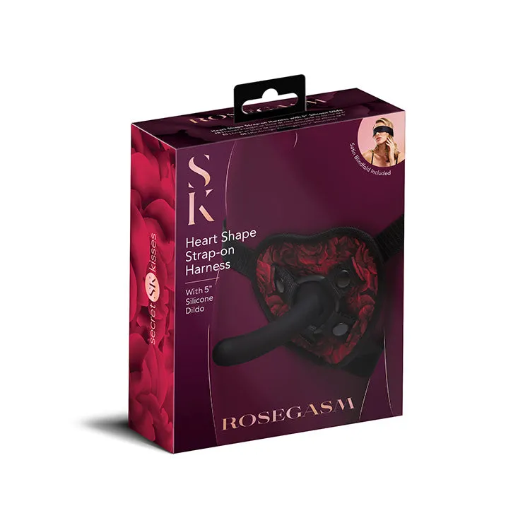Rosegasm Heart Shaped Strap-On Harness Kit