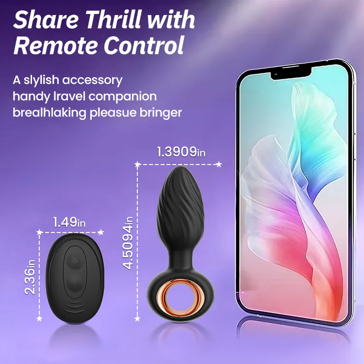 Rotating Butt Blug with Vibration