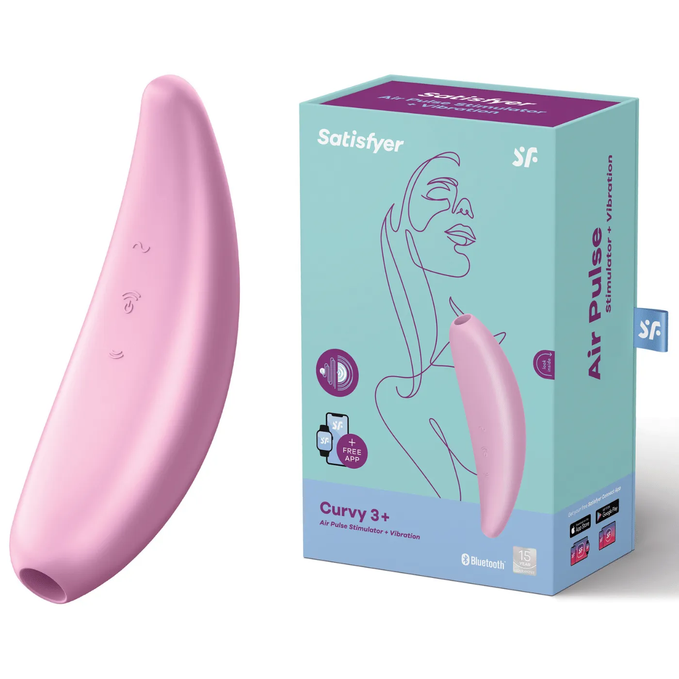 Satisfyer Curvy 3  Air Pulse Bluetooth Vibrator