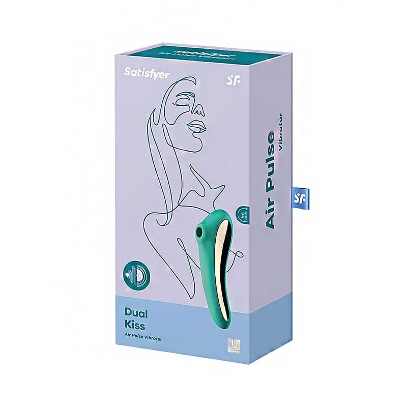 Satisfyer - Dual Kiss Insertable Air Pulse Vibrator Clitoral Air Stimulator