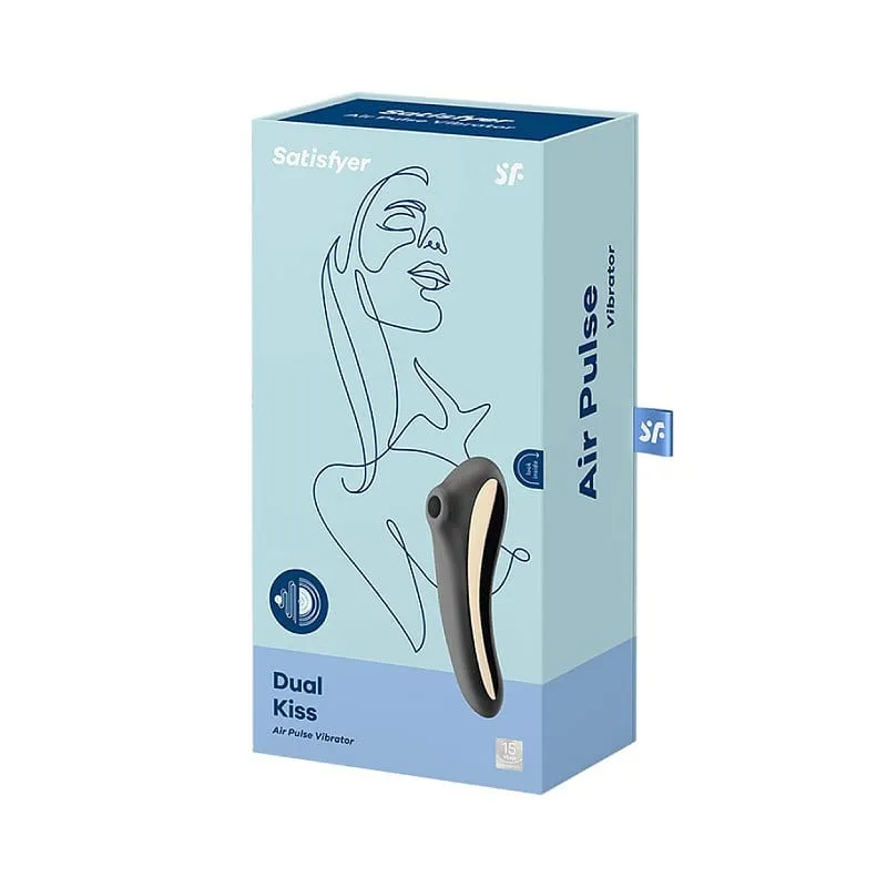 Satisfyer - Dual Kiss Insertable Air Pulse Vibrator Clitoral Air Stimulator