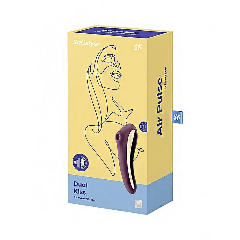 Satisfyer - Dual Kiss Insertable Air Pulse Vibrator Clitoral Air Stimulator