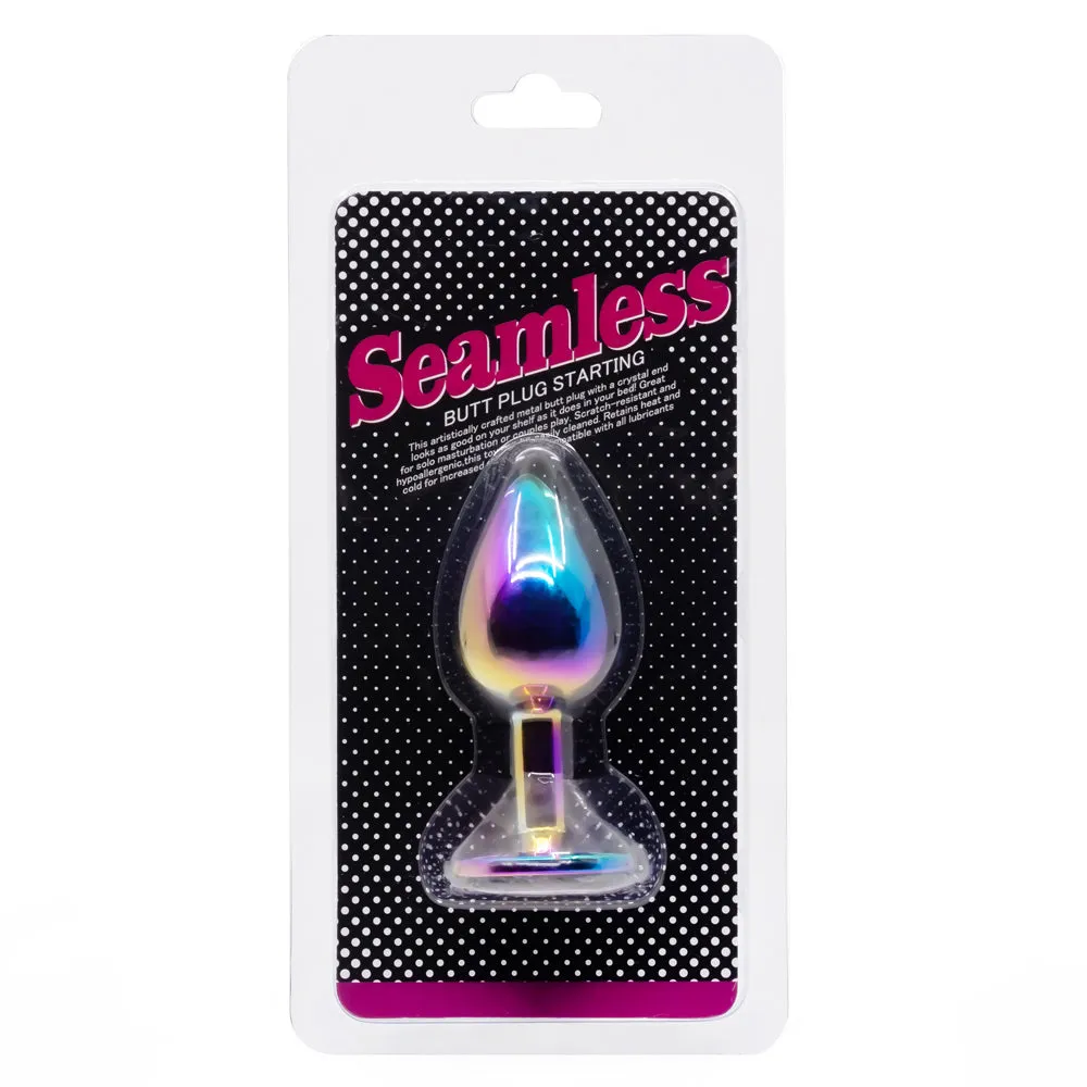 Seamless Rainbow Metal Butt Plug