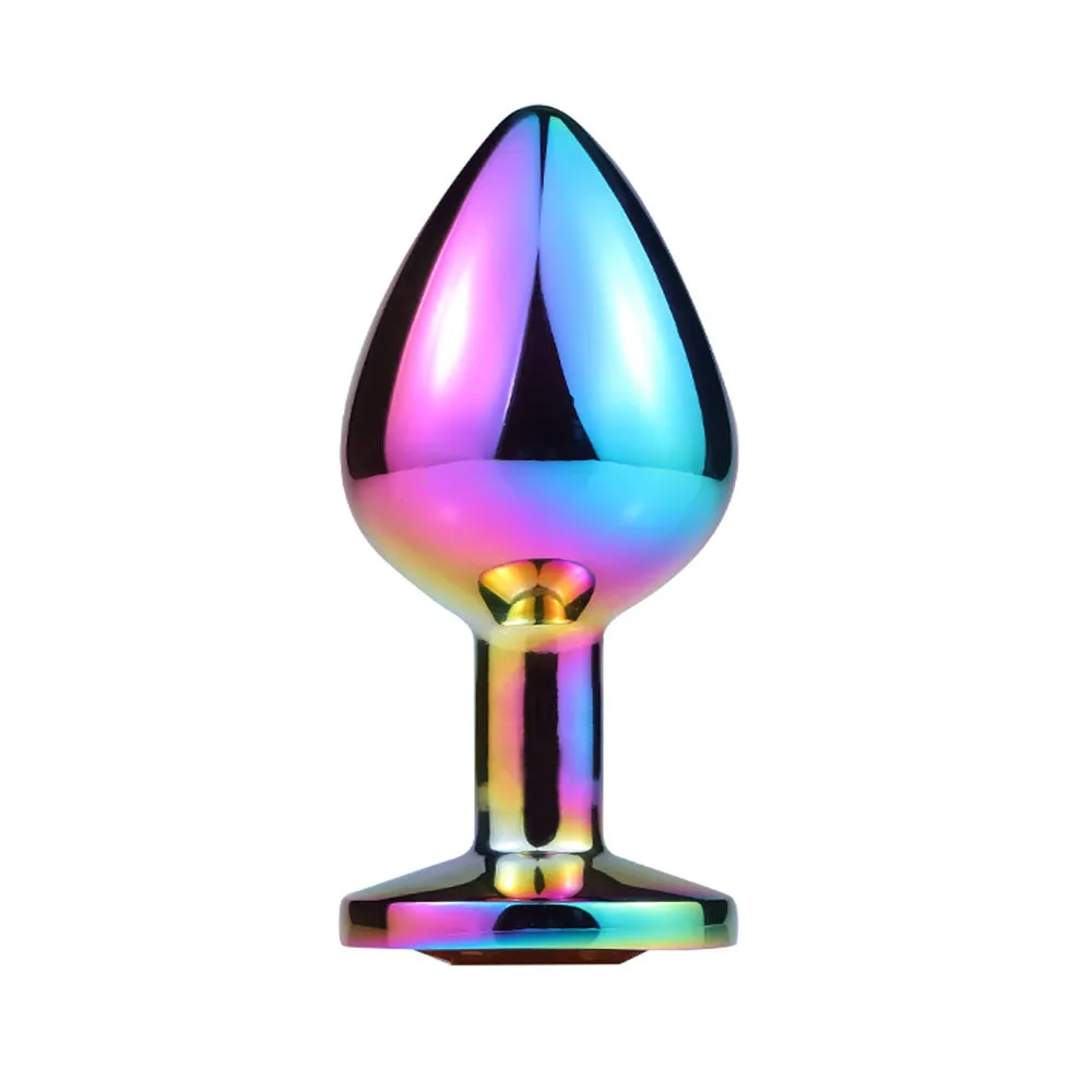 Seamless Rainbow Metal Butt Plug