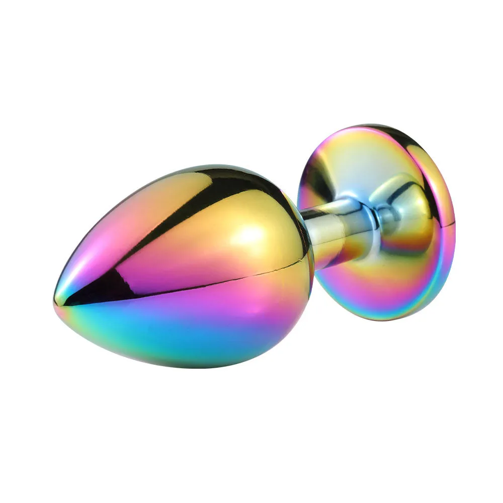 Seamless Rainbow Metal Butt Plug