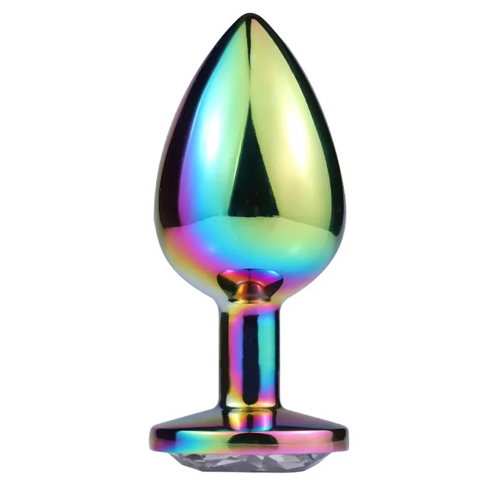 Seamless Rainbow Metal Butt Plug