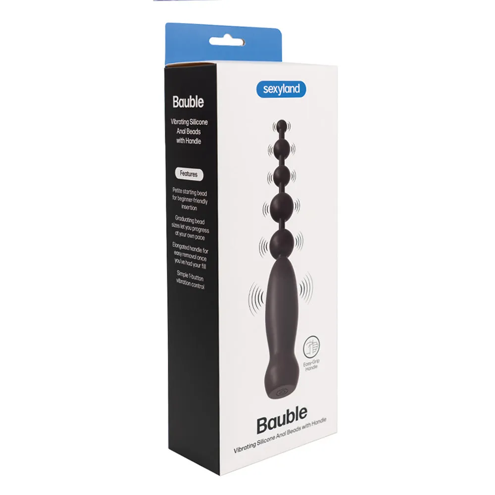 Sexyland Bauble Vibrating Silicone Anal Beads With Handle