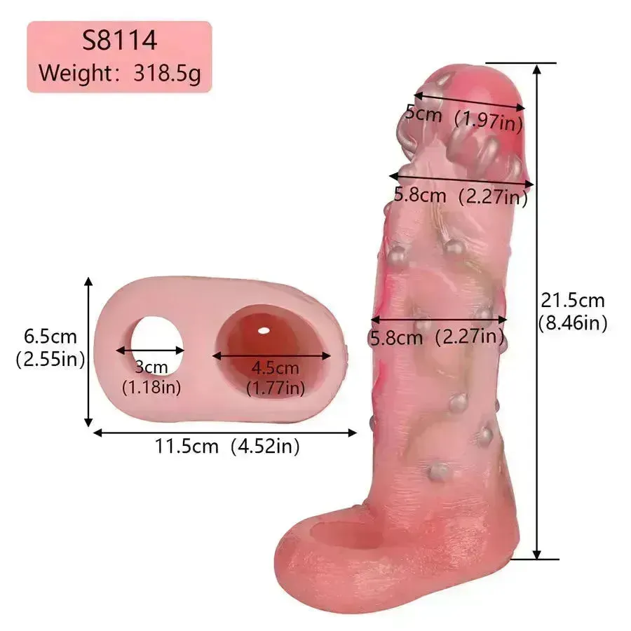Silicone Realistic Penis Extender Sleeve