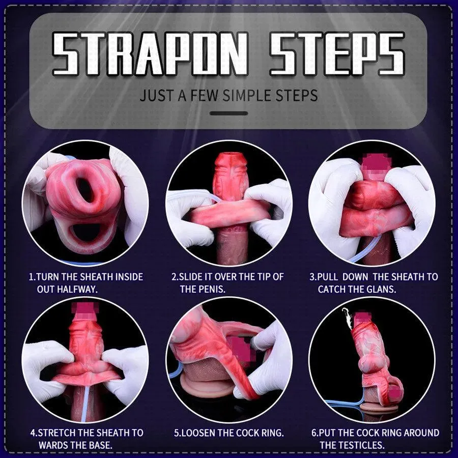 Silicone Squirting Penis Sleeve