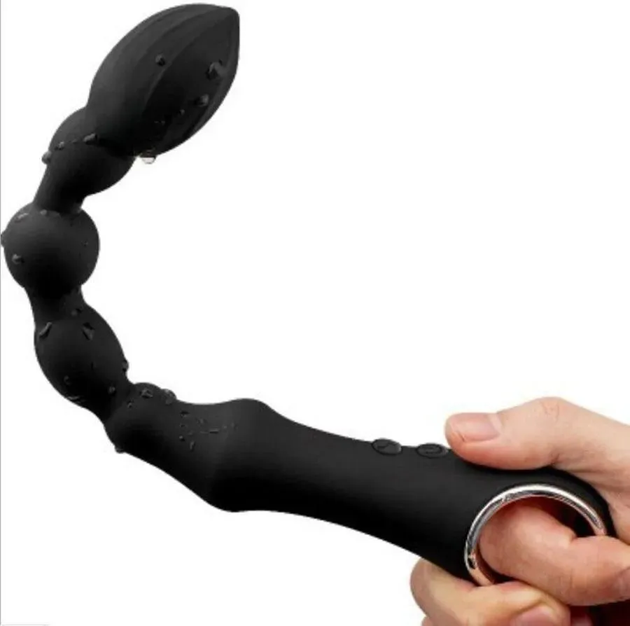 Silicone Vibrating Anal Beads Sex Toy