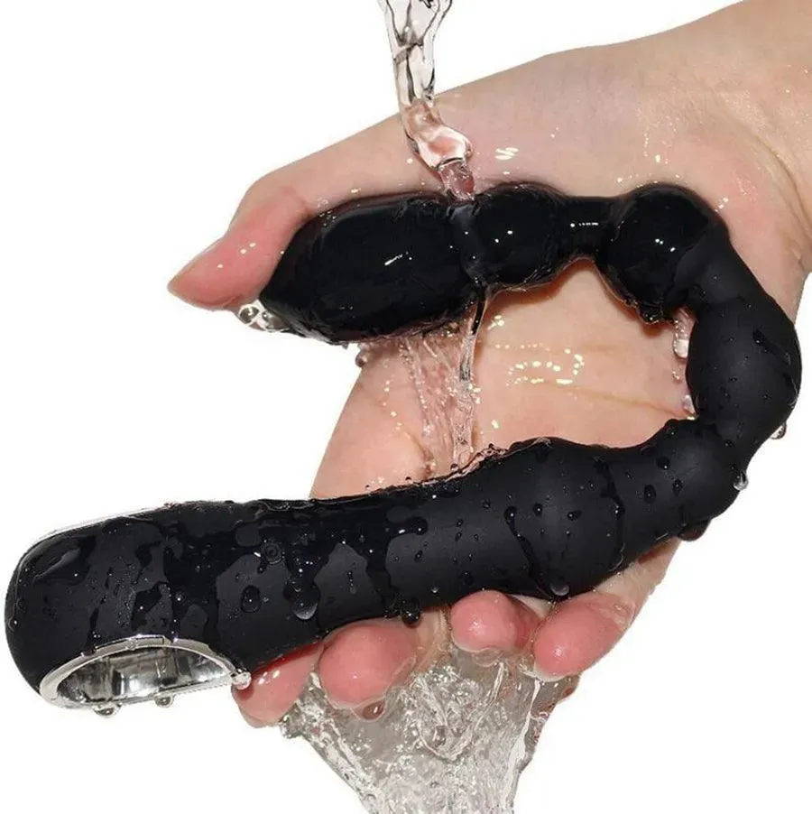 Silicone Vibrating Anal Beads Sex Toy