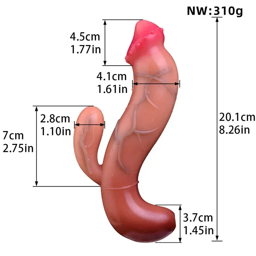 Silicone Vibrating Knot Rabbit Dildo
