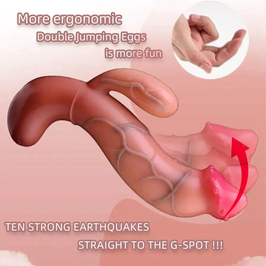 Silicone Vibrating Knot Rabbit Dildo