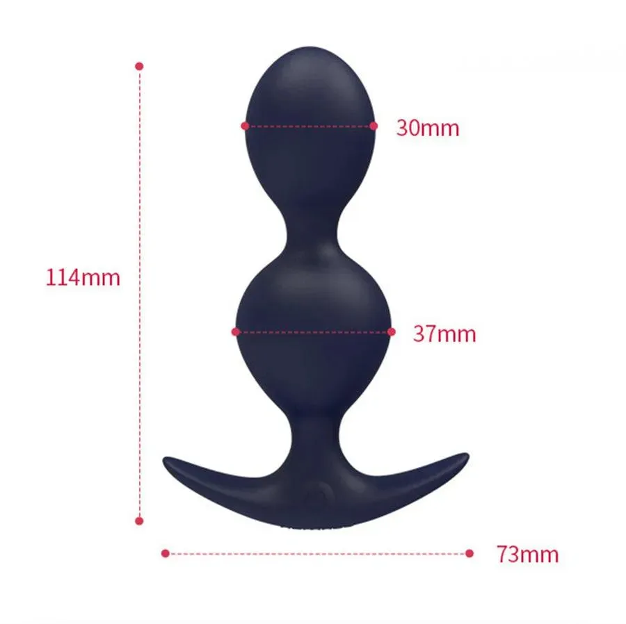 Soft Silicone Vibrating Butt Plug with Remote
