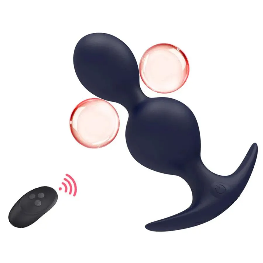 Soft Silicone Vibrating Butt Plug with Remote