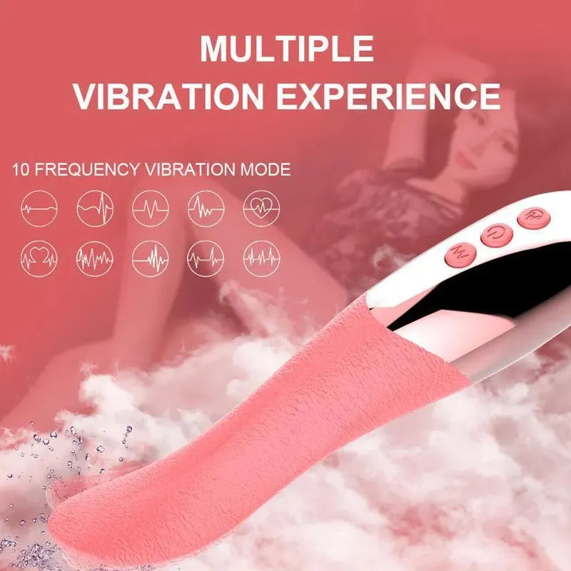 Soft Silicone Vibrating Tongue Sex Toy