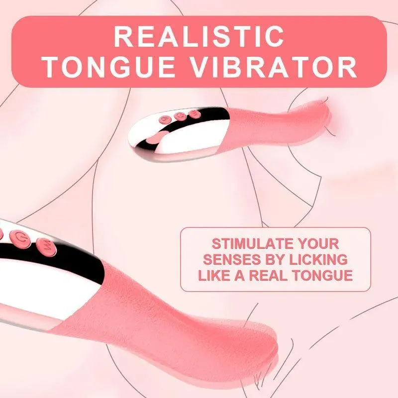 Soft Silicone Vibrating Tongue Sex Toy