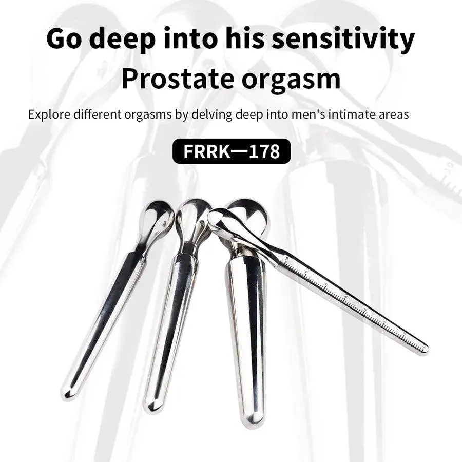 Stainless Steel Dual-Ended Sounding Rod Penis Plug