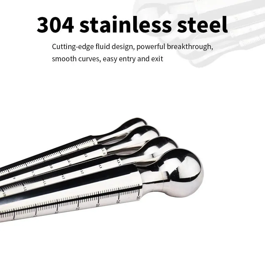 Stainless Steel Dual-Ended Sounding Rod Penis Plug