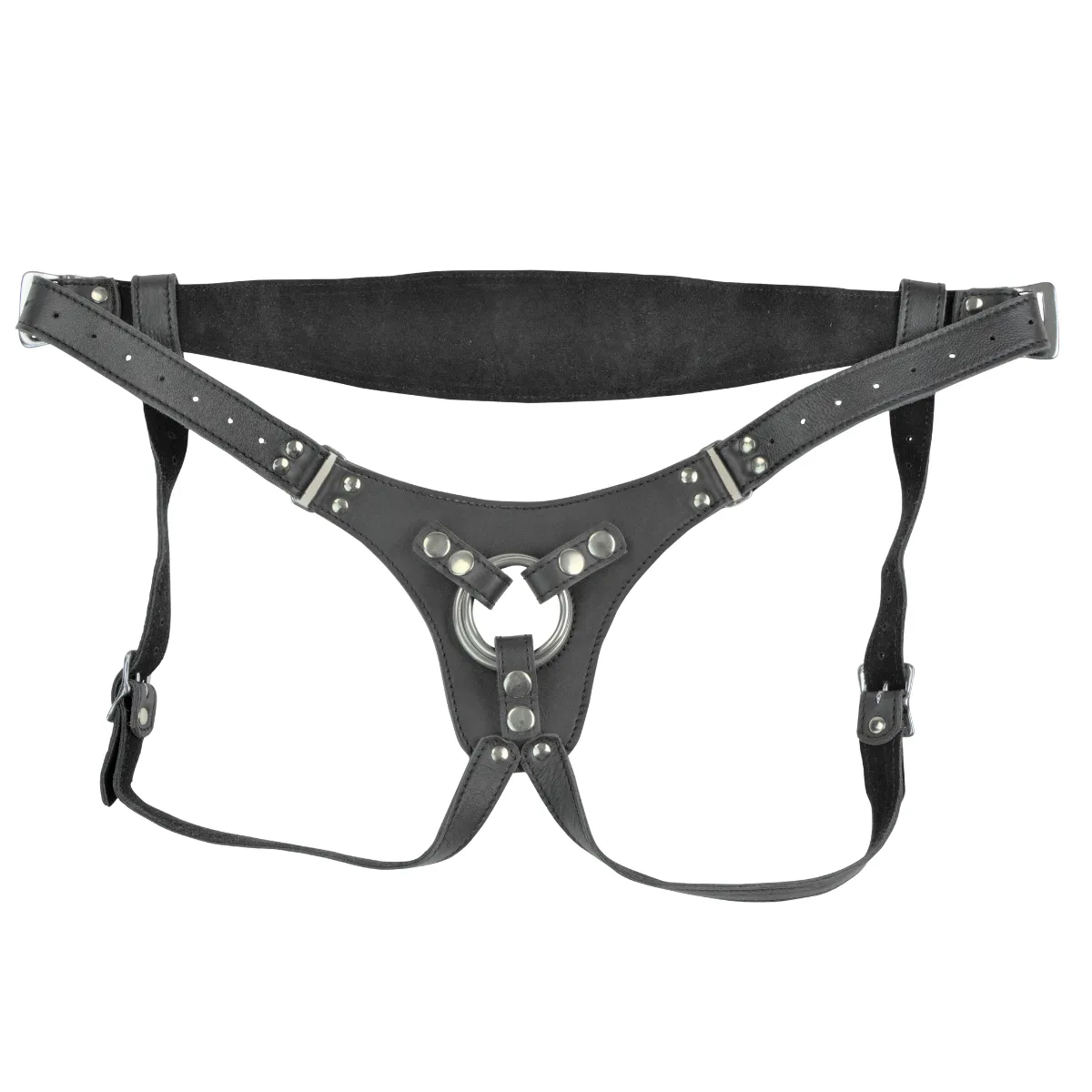 Strap On - Harness High Quality Leather Harness 2 Ring  Leather