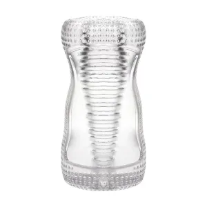 Super Stretchy Clear Ribbed Male Masturbator