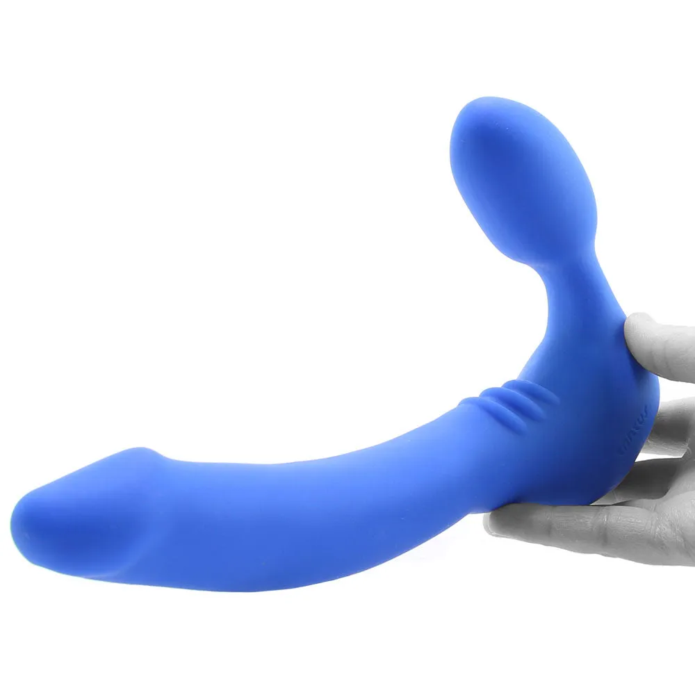 Tantus Strapless Strap On Slim in Blue
