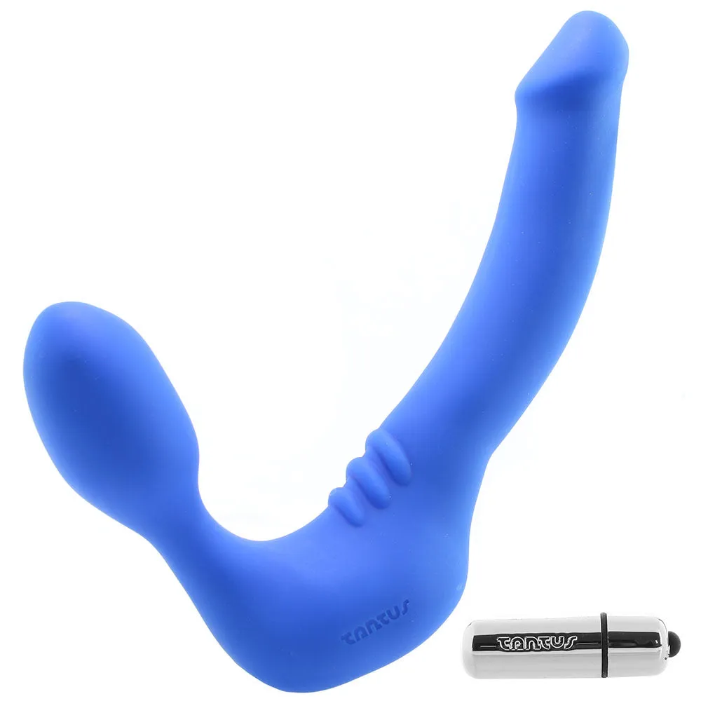 Tantus Strapless Strap On Slim in Blue