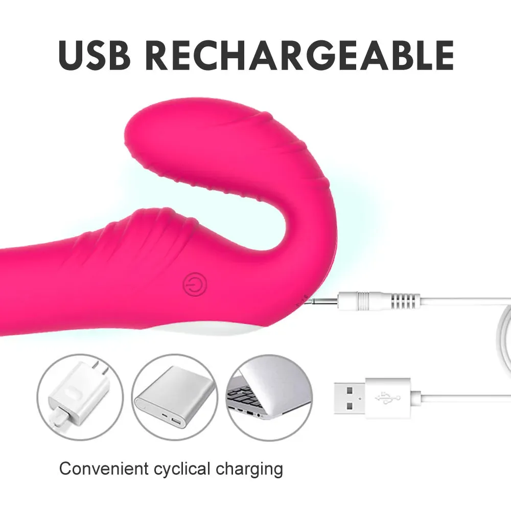 Tapper Vibrator Strapless Double-Ended Dildo Unique Tapping Function