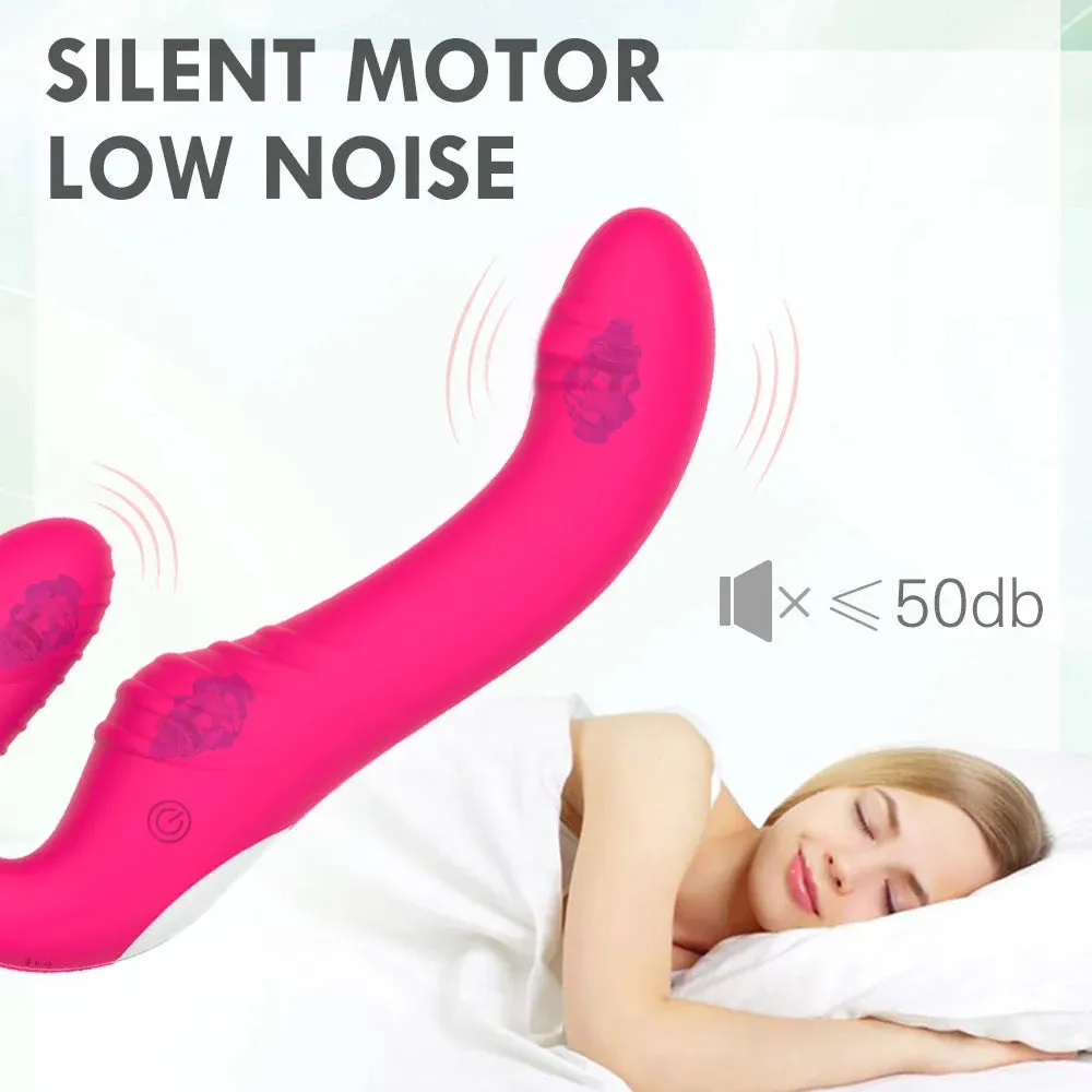 Tapper Vibrator Strapless Double-Ended Dildo Unique Tapping Function