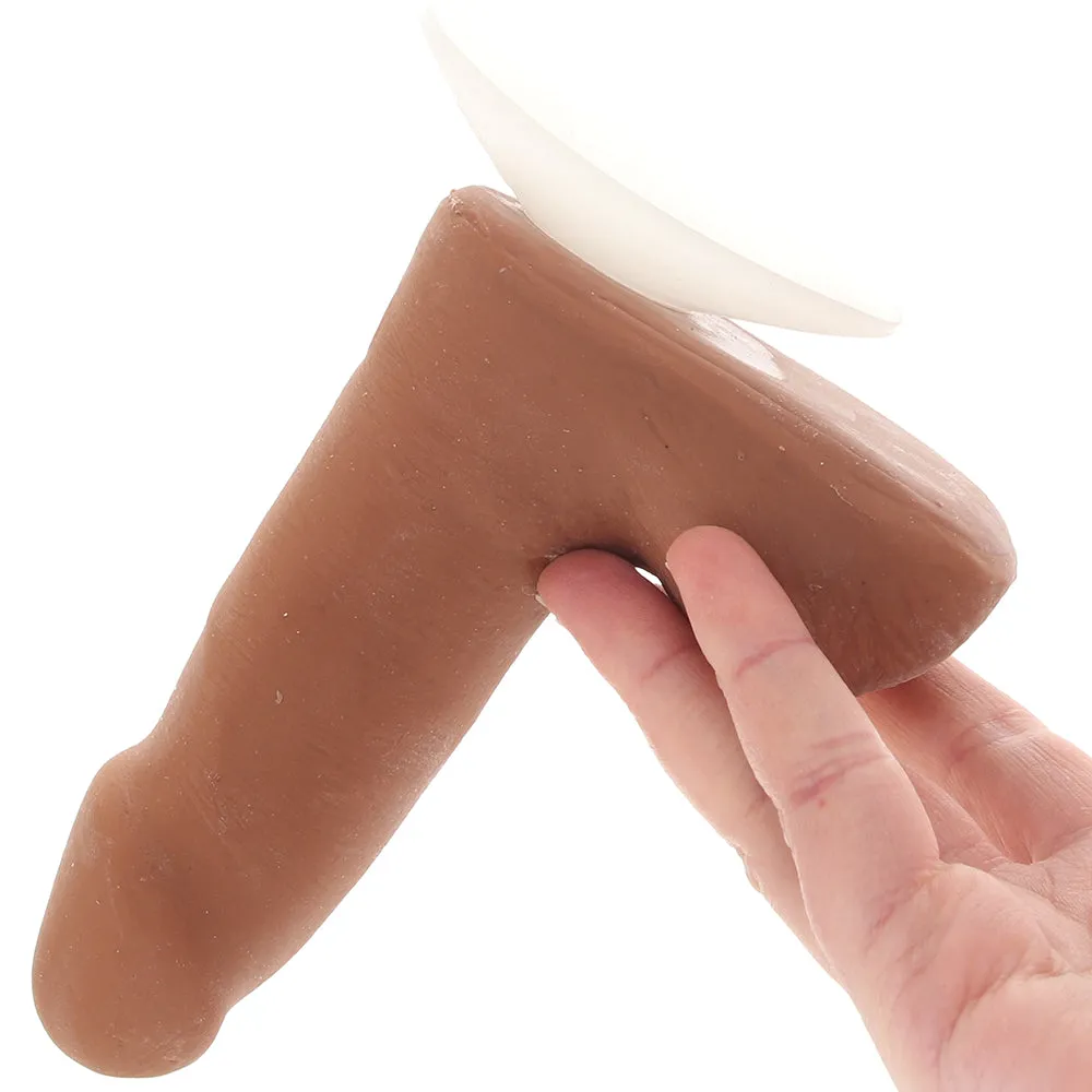 The Realistic 5 Inch Cock with Balls in Caramel