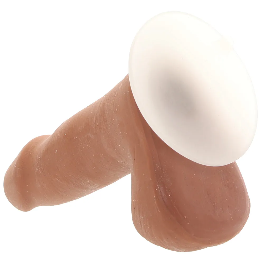 The Realistic 5 Inch Cock with Balls in Caramel