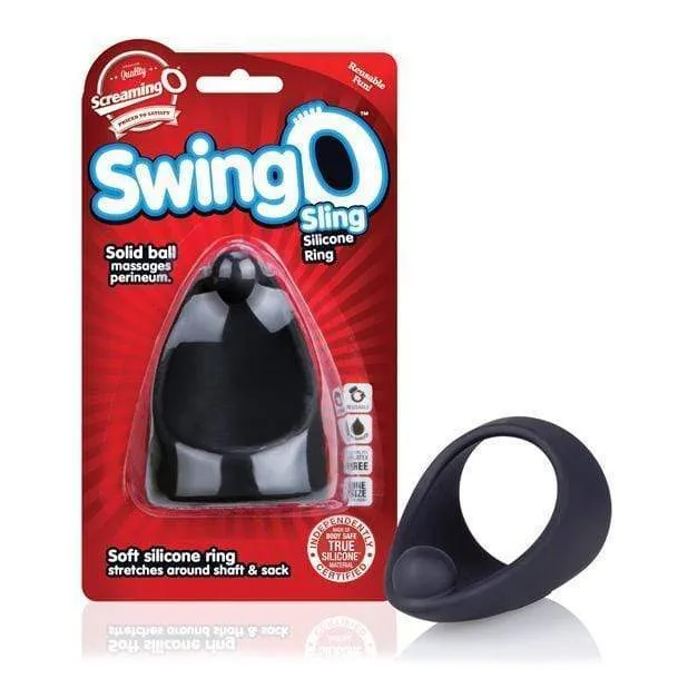 The Screaming O - Swing O Sling Soft Silicone Cock Ring (Black)