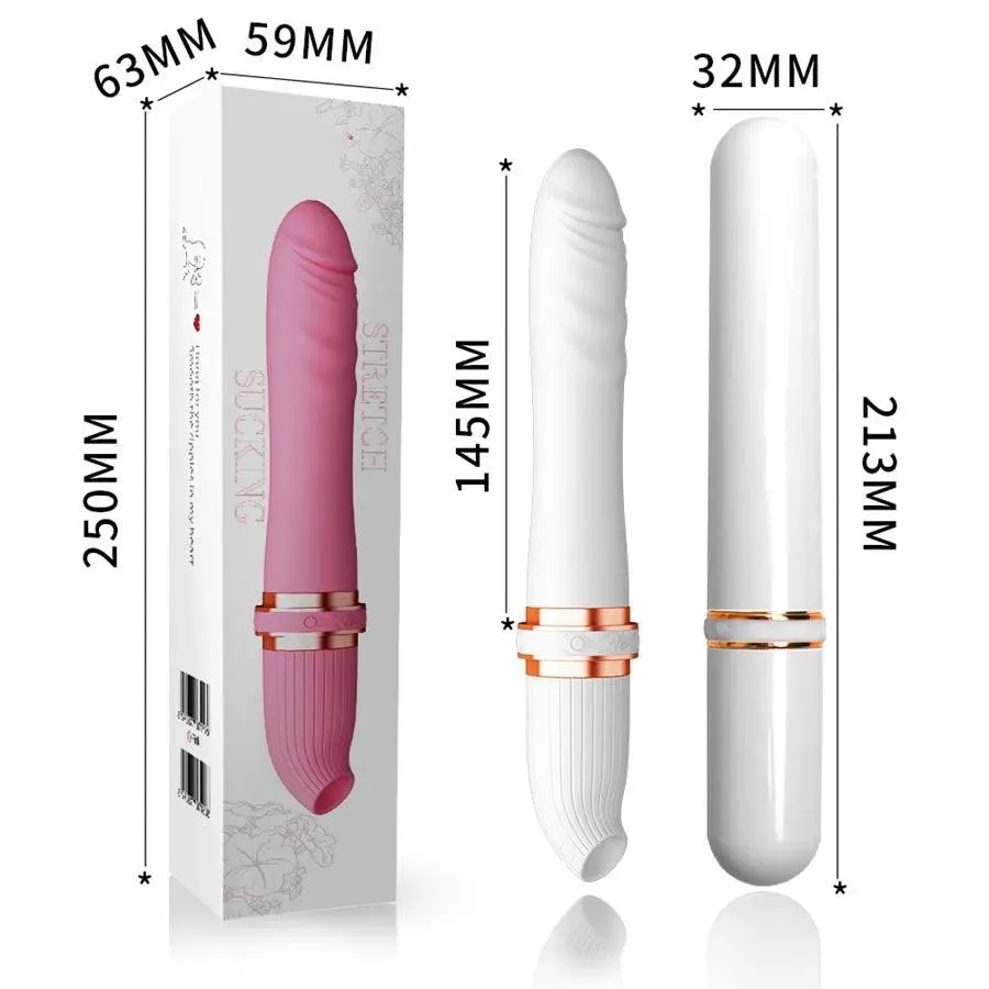 Thrusting Dildo Vibrator With Clit Sucker