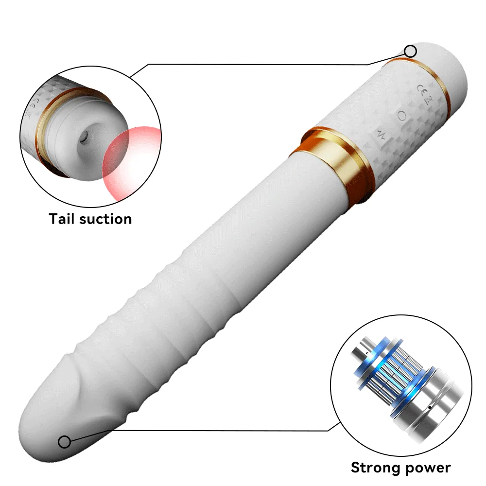 Thrusting Dildo Vibrator With Clit Sucker