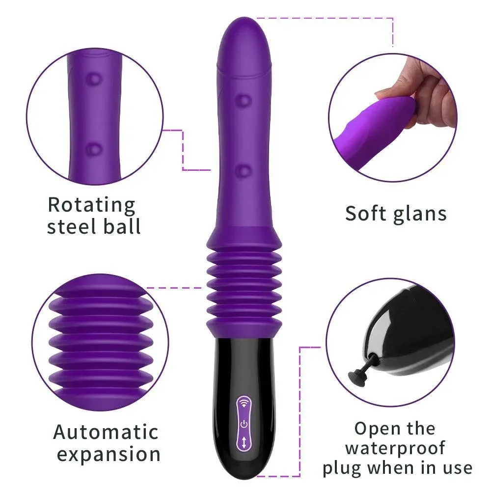 Thrusting Dildo Vibrator with Remote Control