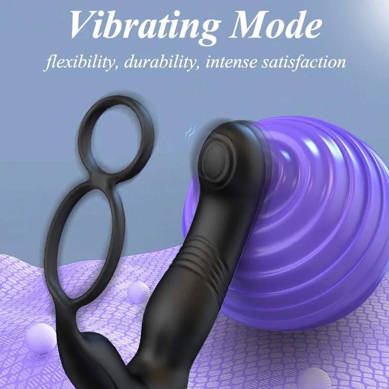 Thrusting Prostate Massager with Tapping & Vibrating Modes