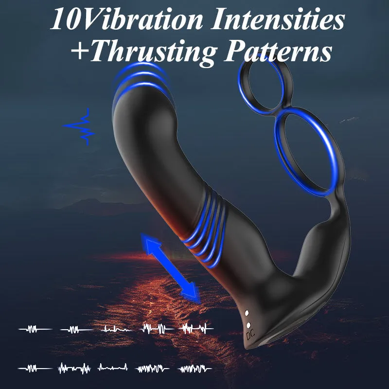 Thrusting Prostate Massager with Tapping & Vibrating Modes