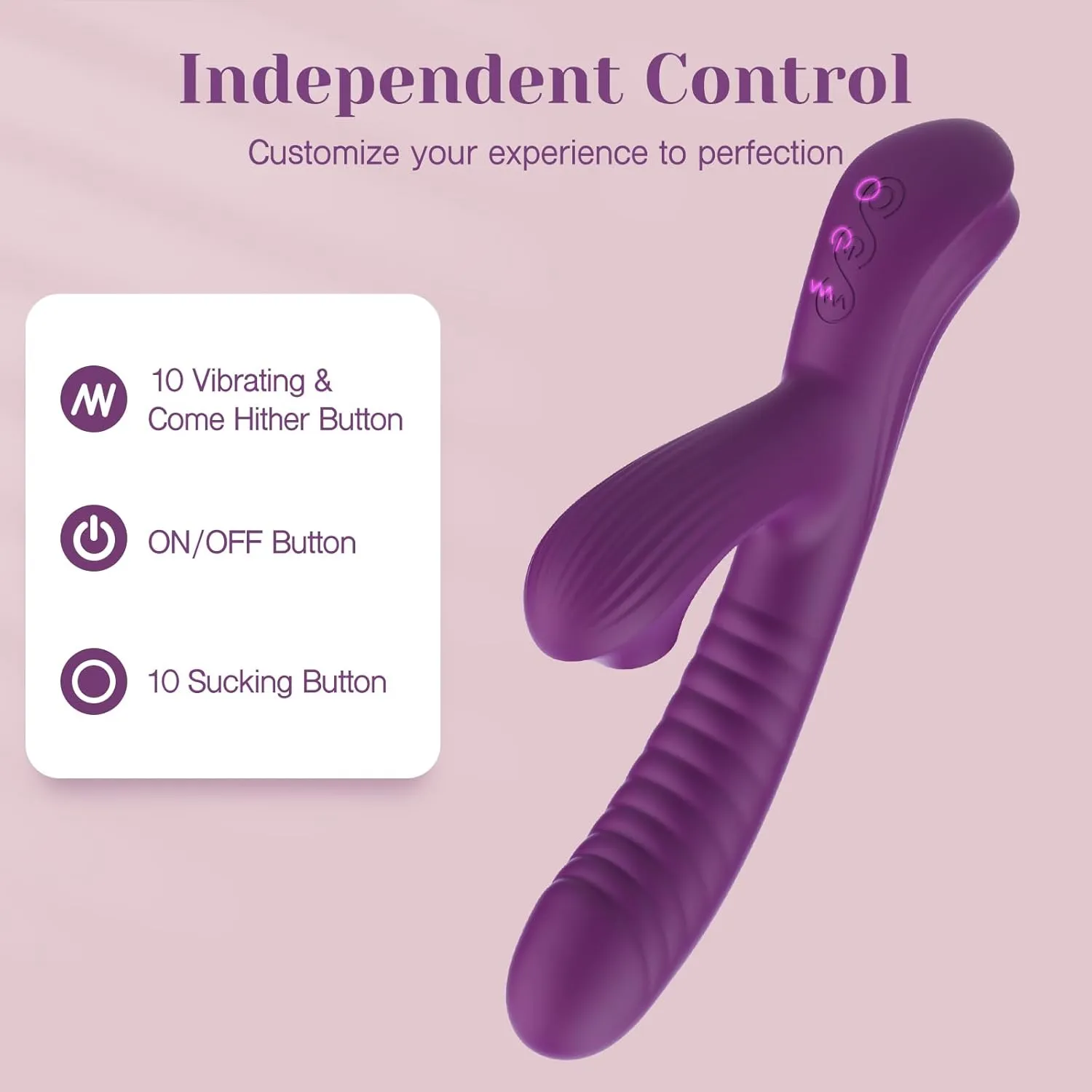 Tracy's Dog - BetaCome-Hither Rabbit Sucking Vibrator Clitoral Air Stimulator (Purple)
