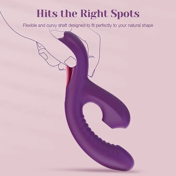 Tracy's Dog - BetaCome-Hither Rabbit Sucking Vibrator Clitoral Air Stimulator (Purple)