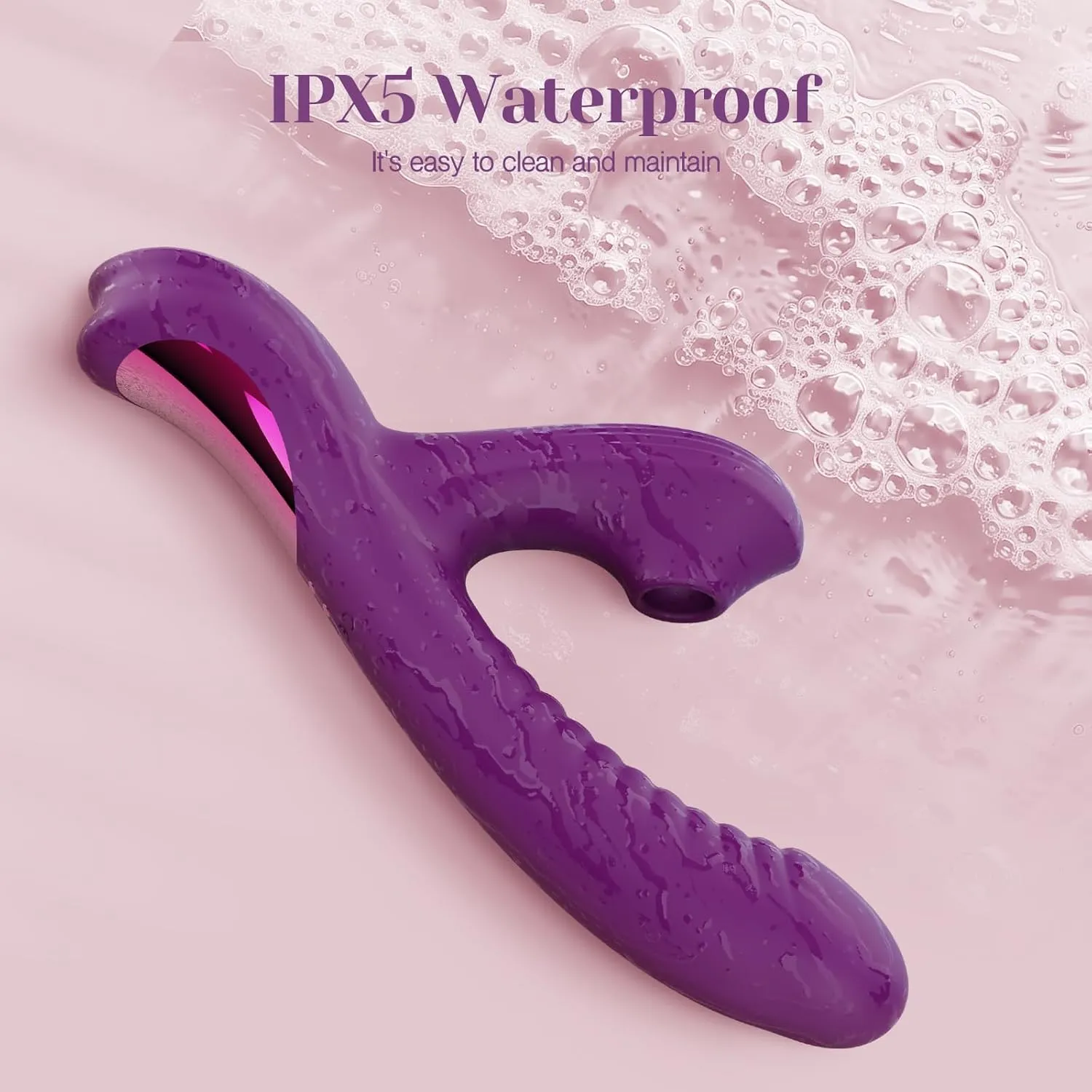 Tracy's Dog - BetaCome-Hither Rabbit Sucking Vibrator Clitoral Air Stimulator (Purple)