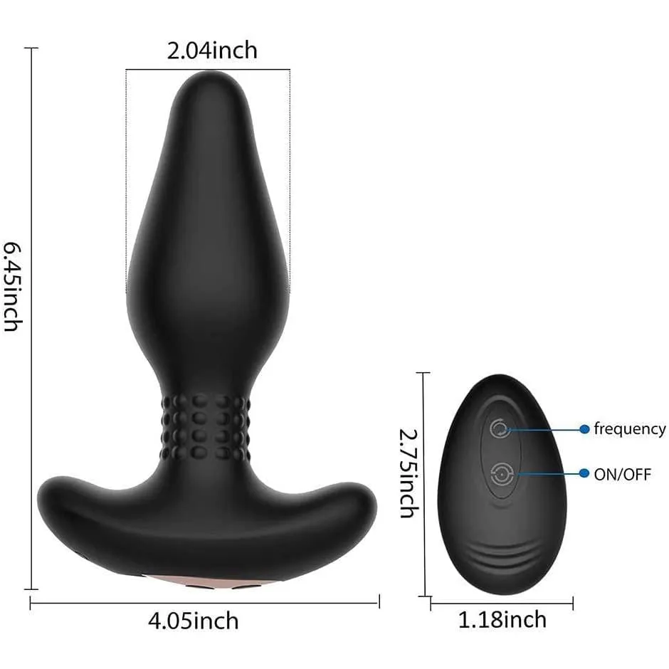 Tracy's Dog - Carl Anal Plug with Remote Control (Black)