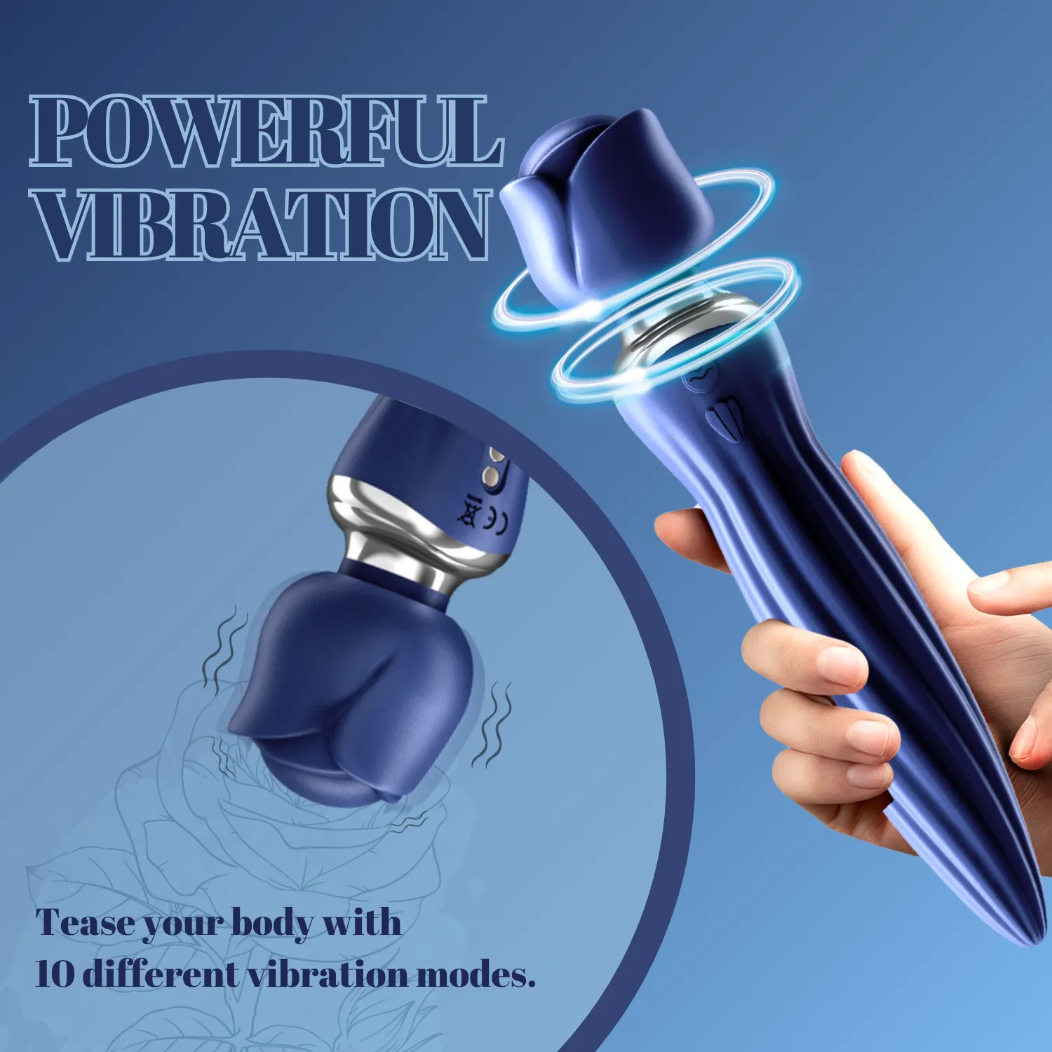 Unisex Anal Plug Head Vibration Roration Butt Plug Anal Sex Prostate Massager