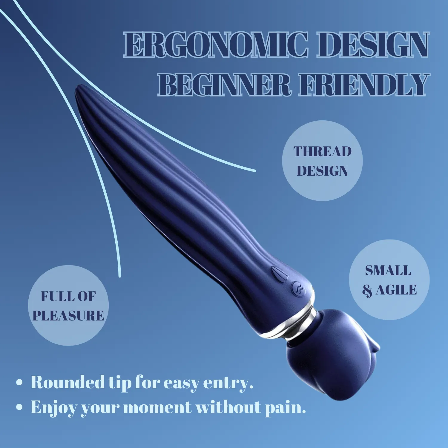 Unisex Anal Plug Head Vibration Roration Butt Plug Anal Sex Prostate Massager