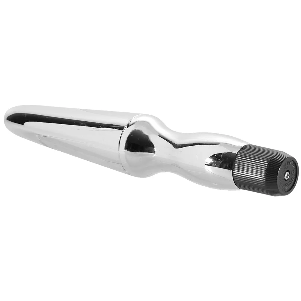 Vibrating Waterproof Anal Probe in Silver
