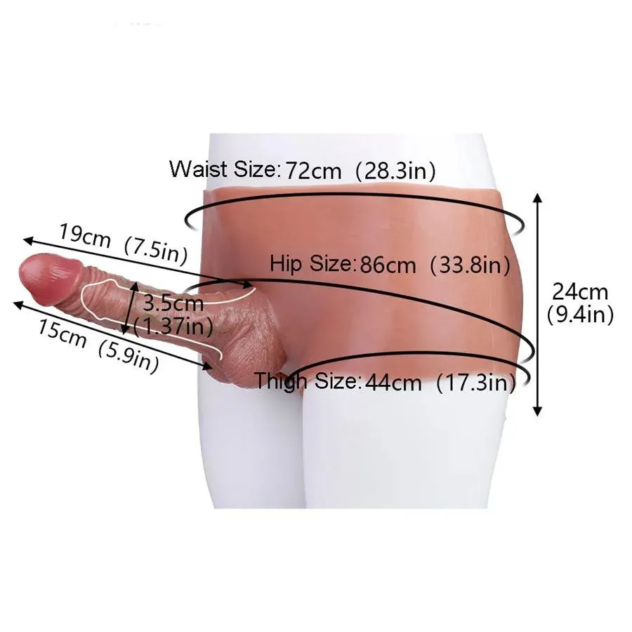 Wearable Silicone Hollow Strapon Dildo